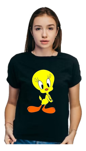 Remera Tweety - Manga Corta Unisex Cuello Redondo - Piolin