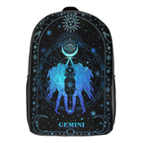 17in Gemini Zodiac Mochila Constelación Impreso Mochila De V