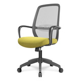 Silla Oficina Ergonómica Cómoda Deli Secretarial Giratoria Color Verde Material Del Tapizado Malla Elástica