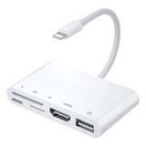 Adaptador Lightning A Hdmi, Cámara Usb Otg 5 En 1, Adaptador