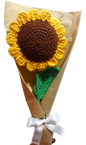 Ramo De Girasol Tejido A Crochet 