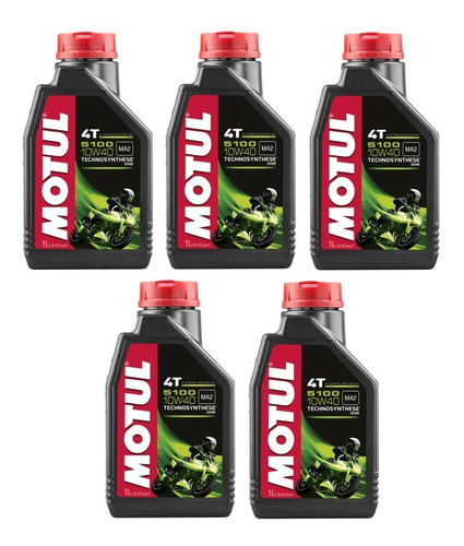 Pack X 5 Aceite Motul 5100 15w50 Semisintetico Suzuki Quilme