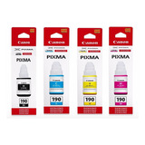 Tinta Canon 190 Combo Kit X4 Original G2100  G3100 G4110 