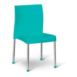 Cadeira Jantar Para Cozinha Varanda Empilhável Colorida