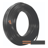Cable Bipolar Paralelo Negro 2x1.5mm X 100 Metros Rollo