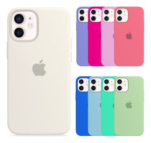 Carcasa De Silicona Para iPhone 12 Mini (colores)