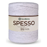 Barbante Euroroma Spesso 24 Fios 1kg 254m P/ Crochê Macramê Cor 0200 - Branco