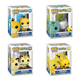 Funko Pop! Pokemon Juego De 4 (plateado Metálico)