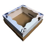 Bandeja Caja Desayuno Decorada  Descartable 30x30x12 X10u