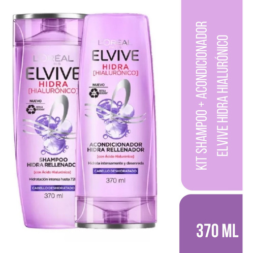 Shampoo Hidra Hialurónico + Acondicionador X 370 Ml