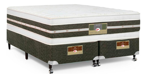 Cama+colchão Castor Queen Silver Star Double Tecnopedic 158 Cor Verde