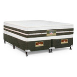 Cama+colchão Castor Queen Silver Star Double Tecnopedic 158 Cor Verde