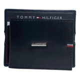 Cartera Caballero Hombre Tommy Hilfiger 5585 Color Negro Diseño De La Tela Liso