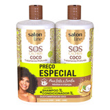 Kit Shampoo E Condicionador Coco Salon Line Sos Cachos