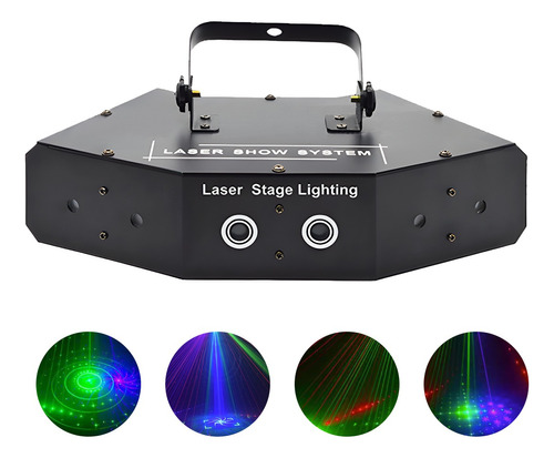 6 Ojos Luces Láser De Dj Proyector Lazer Dmx512 Porteria Dj 