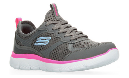 Tenis Gris Para Mujer Skechers Cómodos