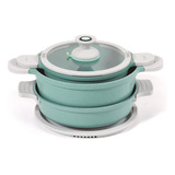 Batería De Cocina Jade Pop 5 Piezas + Pomo Removible