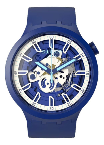 Reloj Swatch Big Bold Iswatch Blue Sb01n102 Agente Oficial