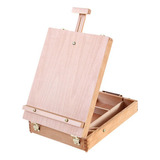 Caja De Bocetos De Mesa Grande Ajustable De Madera, Caballet