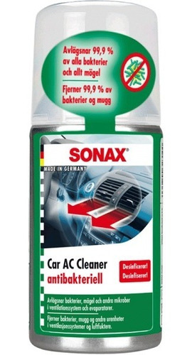 Sonax Limpiador Aire Acondicionado Antibacterial Neutr 75011