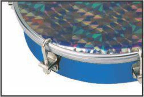 Tamborim Injetado Azul Pele Holografica Torelli Tt 405