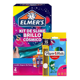 Kit De Slime Elmer´s Brillo Cosmico Lavable 