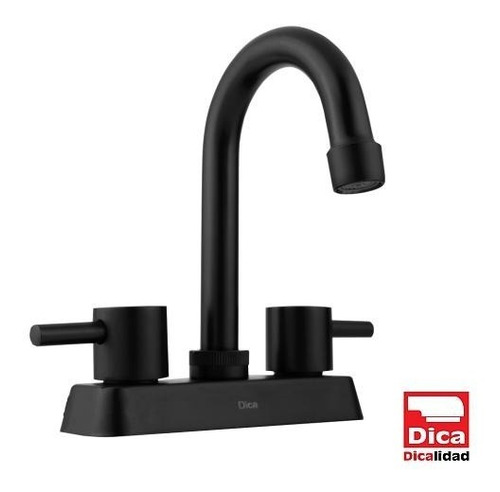 Mezcladora De 4´´ Negro Mate Para Lavabo Dica (4066.2)