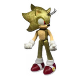 Figura Articulada Nintendo Sonic Dorado De Oro Con Luz