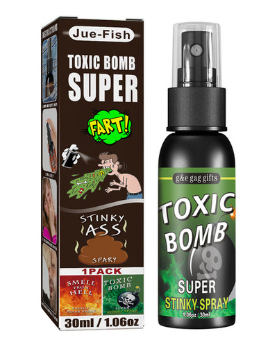 3 Unidades, Toxic Bomb Super - Spray Que Fede, Fart Bomb