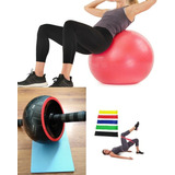 Pack Gympro 2: Rueda Abdominal Pro + Bandas Loop + Pelota 