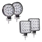 Par Faros 14 16 Leds Redondo Mini Slim 4x4 Spot Niebla F1