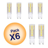 Pack X6 Bipin 6w 7w Led G9 Frio Calido 220v 50w Gtia