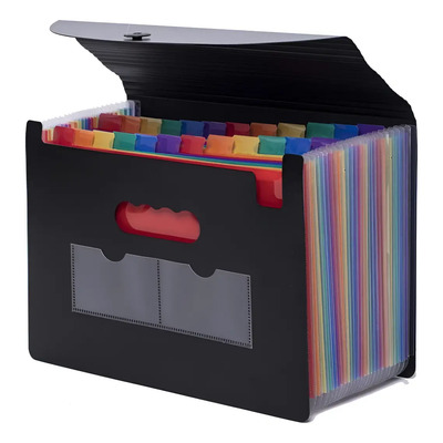 Carpeta Organizador Documentos Portafolio Plastico Expandibl Negro