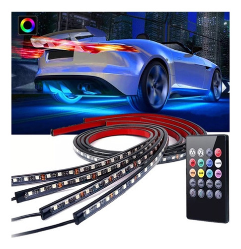 Tira De Luces Led Rgb Para Chasis De Auto 120cm