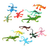 12pcs Juguetes De Figuras Gecko Lagarto Simulación