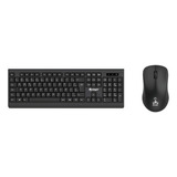 Conjunto Teclado E Mouse Wireless Universal Ergonômico Cor Do Mouse Preto Cor Do Teclado Preto