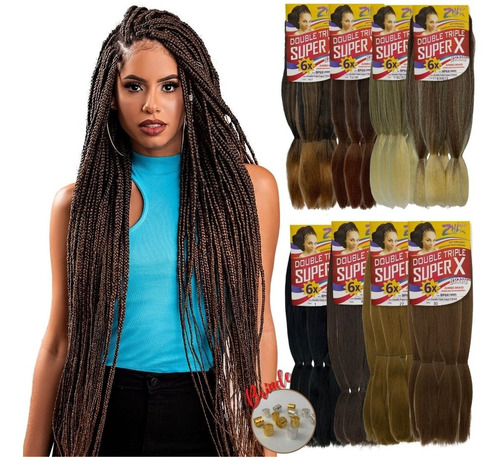 Jumbão Super X Para Tranças Box Braids Zhang Hair 400 Gramas