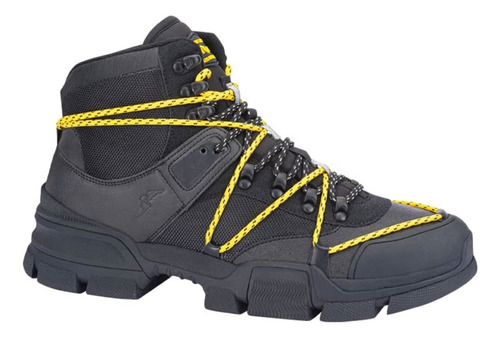 Bota De Caballero Hiker Goodyear 01ma Color Negro/ Amarillo