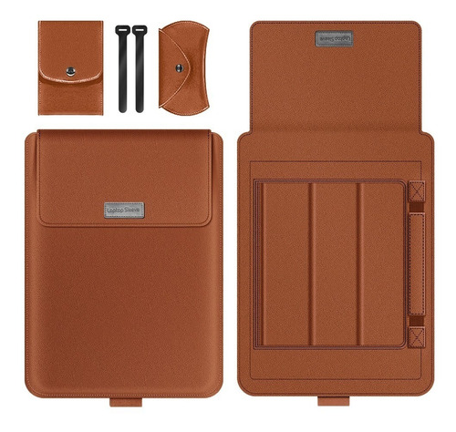 Case Capa Notebook Macbook Air Pro M1 E M2  Em Couro 3 Em 1