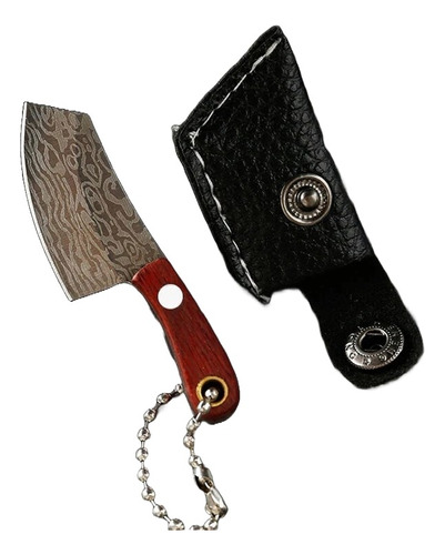 Mini Navaja Cuchillo Llavero Con Funda Acero Inoxidable