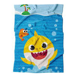 Toalla Premium Grande Para Baño Baby Shark - Providencia Color Azul
