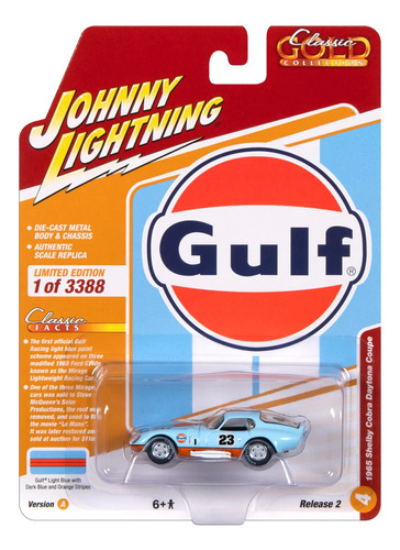 Johnny Lightning 1965 Shelby Cobra Daytona Coupe Gulf 1/64