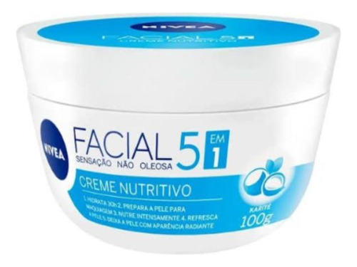 Nívea Creme Hidratante Facial Nutritivo - Nivea 100g 5 Em 1 