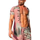 Conjunto Masculino Com Estampa Premium De Moda Praia O