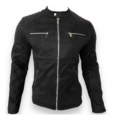 Chaqueta Chamarra Gamuza Hombre Tipo Biker Premium Slim Fit