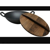 Wok Disco Wayu Con Tapa Hierro Forjado 32 Cm