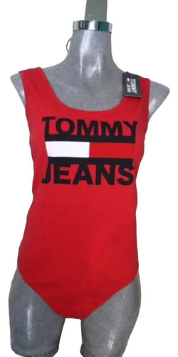 Playera Tommy Hilfiger Para Dama Talla L Color Rojo Original