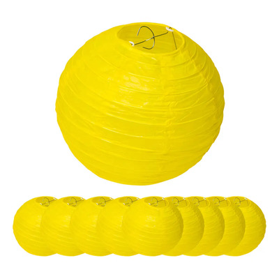 Pack 10 Lámparas Colgantes de Papel China Amarillas 20cm Decorativas | MercadoLibre