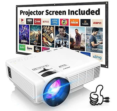 Mini Proyector De 7500 Lumenes Para Peliculas Al Aire Libre,