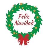 Vinil Decorativo Navidad Corona Navideña  X 